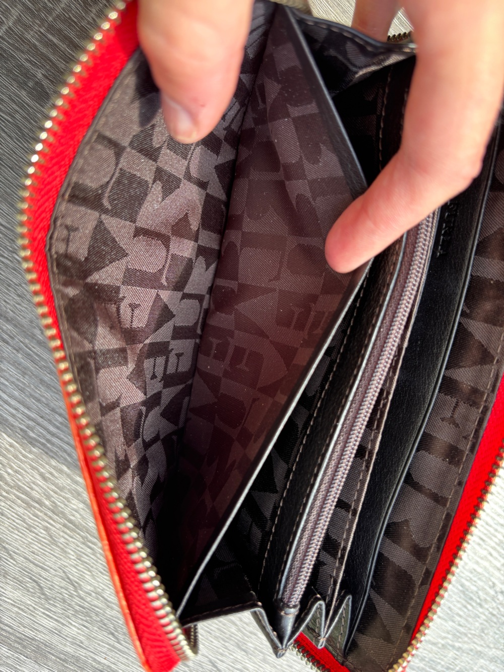 Furla Leather Croc Embossed Long Wallet - Picture 7 of 16